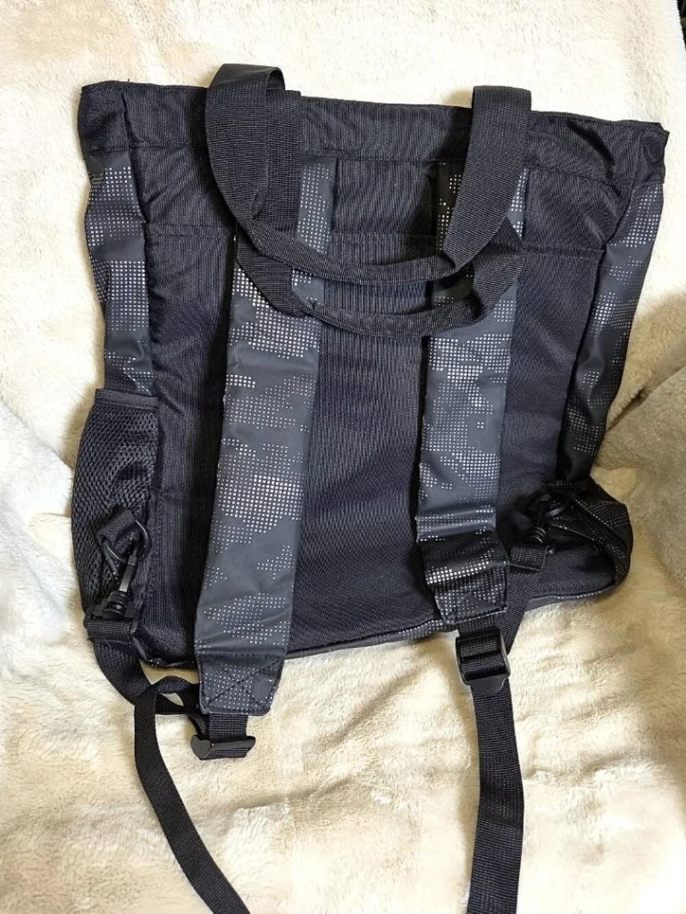 North End Moutain Dew Black Camo Convertible Backpack Tote Insulated